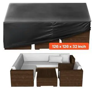 Patio Outdoor Furniture Cover 420D Waterproof Table Chairs Sofa 126"x126"