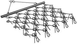 Drag Harrow 5.8 x 4.8 ft Chain Harrow ATV Lawn Rake for Landscape Leveling