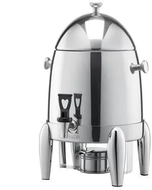 Stainless Steel Hot Tea & Cold Drink Dispenser 2.7 Gal Beverage Dispenser