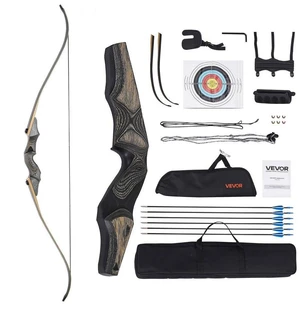 60in Takedown Recurve Bow Wooden Bow Arrow Kit Right Hand Hunting Practice 45lbs 60in Takedown Recurve Bow Wooden Bow Arrow Kit Right Hand Hunting Practice 45lbs