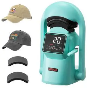 Auto Hat Heat Press Machine with 2pcs Interchangeable Platens Touchscreen Green