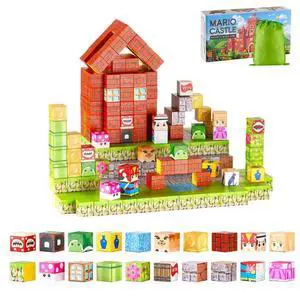 VEVOR Magnetic Blocks 100 PCS Magnet Blocks Set STEM Montessori Sensory Toys