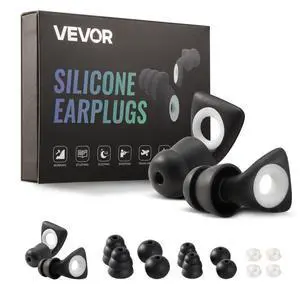 Ear Plugs for Sleeping Noise Cancelling NRR 25 dB Silicone Soft Earplugs