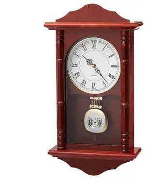 Grandfather Clock Vintage Pendulum Wall Clock 18 in with Quartz Movement
