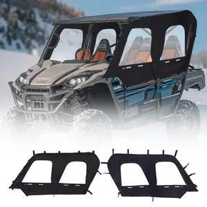 UTV Cab Enclosure Upper Doors Set Zipper Enclosure for Kawasaki Teryx4 2012-2022