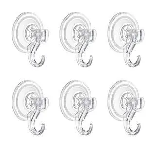 Suction Cup Hooks 6 Pack 2.76 x 3.54 x 1.57 inch Heavy Duty Holder for Glass