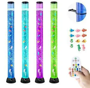 VEVOR Bubble Tube Lamp 16 Color 4 ft Sensory Aquarium Lamp for Relief Calming