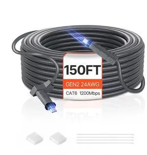 Starlink Gen 2 Cable 150 FT Extension Cable for Standard Generation 2 1200 Mps