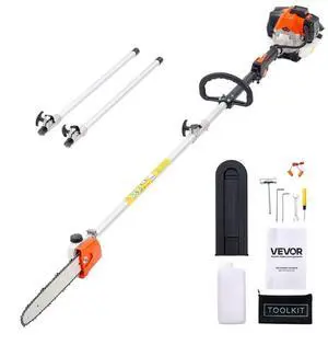 Gas Pole Saw 25CC 2-Stroke Extendable Cordless Tree Trimmer 12 in Cutting Bar
