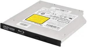 SilverStone TOB04 9.5/12.7mm Slim Blu-ray/DVD/CD Read and Write Tray-Loading Optical disc Drive, Includes Slimline SATA Adapter Cable, SST-TOB04