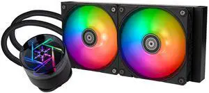 SilverStone Technology NovaPeak 240 ARGB All-in-one Liquid Cooler with ARGB Lighting Effects, SST-NP240-ARGB