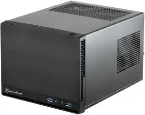 SilverStone Technology Ultra Compact Mini-ITX Computer Case with Solid Front Panel Black (SST-SG13B-Q-USA)