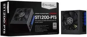 SilverStone Technology 1200 Watt Fully Modular 80 Plus Platinum Power Supply Ultra Compact 140MM in Depth ST1200-PTS-x