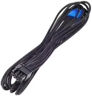 Technology Black Sleeved PSU Cable for one PCIe 8pin (6+2), SST-PP06B-PCIE55-X, Full Length Technology Black Sleeved PSU Cable for one PCIe 8pin (6+2), SST-PP06B-PCIE55-X, Full Length