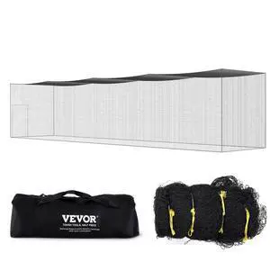 VEVOR Baseball Batting Netting, Professional Softball Baseball Batting Hitting Training Net, Practice Portable Pitching Cage Net with Door & Carry Bag, Heavy Duty Enclosed PE Netting, 55FT (NET ONLY)
