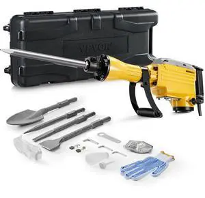 VEVOR Demolition Jack Hammer Concrete Breaker 2200W Electric Hammer 4 Chisel Bit