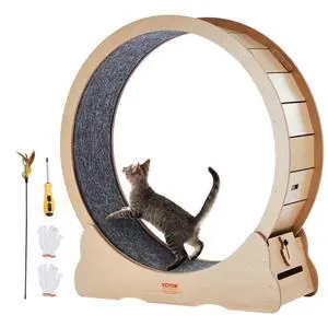 VEVOR Cat Exercise Wheel 43.3" Large Cat Treadmill Wheel for Indoor Cats Yellow