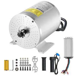 VEVOR 1800W Electric Brushless DC Motor Kit 48V 4500rpm Motor with Upgraded Controller