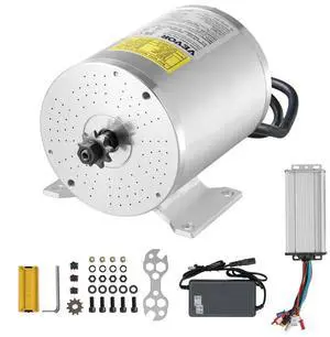 VEVOR 1800W Electric Brushless DC Motor Kit 48V 4500rpm Motor with Upgraded Controller