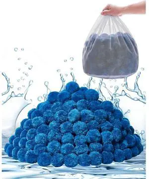 Pool Filter Balls for Sand Filter Pump Swimming Pool 4 lbs Reusable Blue