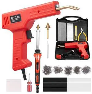 VEVOR Plastic Welder Kit 100W Plastic Welder Gun and Iron 1000 Staples&60 Rods