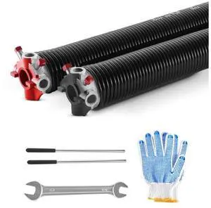 VEVOR Garage Door Torsion Springs Pair of 0.218 x 2 x 26 inch with Winding Bars