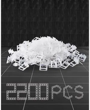 VEVOR Tile Leveling System Clips, 2000-Piece 1/16" Tile Spacers Clips Tile Tools, 1.5mm Floor Wall Spacer Tiling Tool Set, Tile Installation Tools for Professional Ceramic Tile and Stone Installation