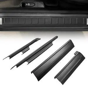 VEVOR Rocker Panel Guard, 4-Piece Set, Compatible with 1999-2006 Chevrolet Silverado Extended Cab, Replacement for 14089 Trail Armor Side Skirts Extension Body Kit, Driver Side, 3M Adhesive, Black