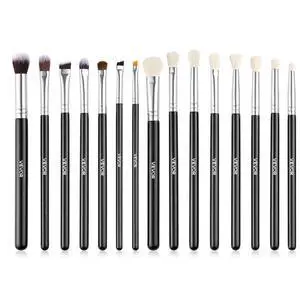 VEVOR 15PCS Makeup Brush Set for Foundation Blending Eyeshadow with Soft Bristle