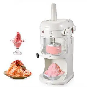 VEVOR Commercial Fluffy Shaved Ice Machine 220LBS/H Electric Ice Crusher White