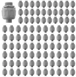 VEVOR 1/2 in 100 pcs Liquid Tight Connector Non-Metallic Conduit Fitting Connector