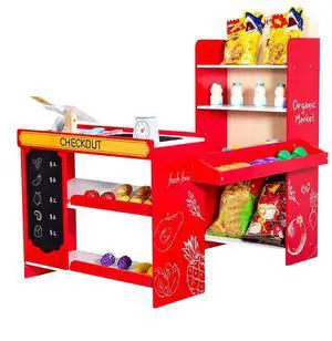 VEVOR Kids Grocery Store Playset Supermarket Play Toy Set with Cash Register