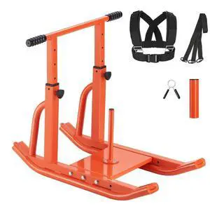 VEVOR Weight Power Pull Push Sled Workout Fitness Strength Speed Training Sled Orange