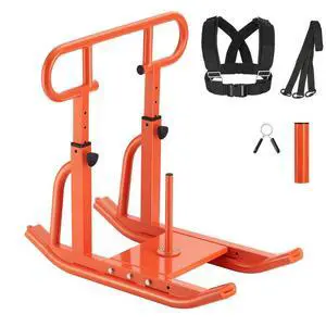 VEVOR Weight Power Pull Push Sled Workout Fitness Strength Speed Training Sled Orange