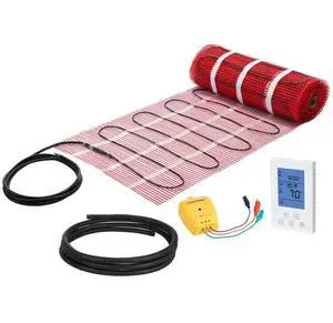 VEVOR 50 sqft Self-Adhesive Mesh Floor Heating Mat 120V Electric Radiant System
