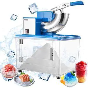 VEVOR Commercial Ice Crusher 661LBS/H Electric Snow Cone Maker Shaved Ice Blue
