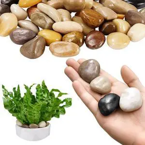 VEVOR Natural River Rocks 1-2 in 15 lbs Decorative Multi-Color Pebble Stones Smooth