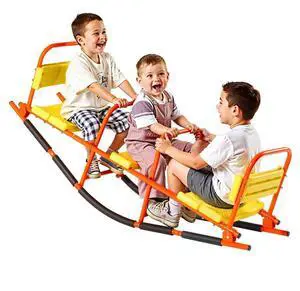 VEVOR Kids Seesaw 200 lbs Capacity Metal Rocking Teeter Totter with Handles