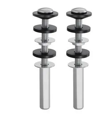 VEVOR Universal Toilet Seat Bolts Kit Heavy Duty Toilet Tank Bolts Downlock Nuts 2PCS
