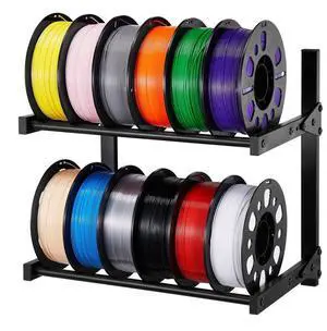 VEVOR Wall Mount Printer Filament Storage Rack 2-Tier Filament Spool Holder Rack