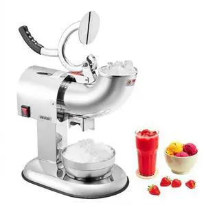 VEVOR Commercial Ice Crusher 440LBS/H Electric Snow Cone Maker Shaved Ice Silver