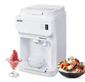 VEVOR Commercial Ice Shaver 220LBS/H Electric Snow Cone Maker Ice Crusher White