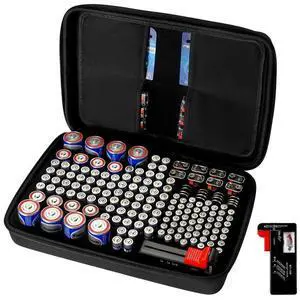 VEVOR Battery Organizer Storage Box with Tester BT-168 Holds 167 Batteries (Box Only)