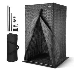VEVOR 6.56 ft Portable Vocal Booth Pro-Grade Recording Studio for Echo-Free Vocals
