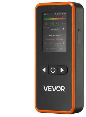 VEVOR Home Radon Detector 3.3Bq to 37kBq/m³ Portable Easy to Use Battery Operated