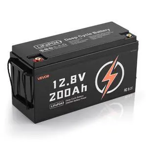 VEVOR 12V 200Ah Deep Cycle LiFePO4 Battery BMS Lithium Iron Phosphate Battery for RV