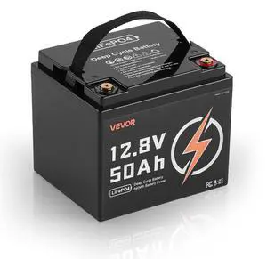 VEVOR 12V 50Ah Deep Cycle LiFePO4 Battery BMS Lithium Iron Phosphate Battery for RV