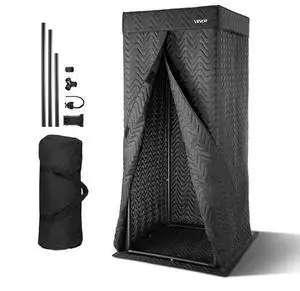 VEVOR 6.56 ft Portable Vocal Booth Recording Booth with Travel Bag for Voiceovers