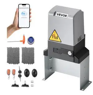 VEVOR 900W Electric Sliding Gate Opener 4409lbs Chain Drive Infrared Sensor 2 Remotes