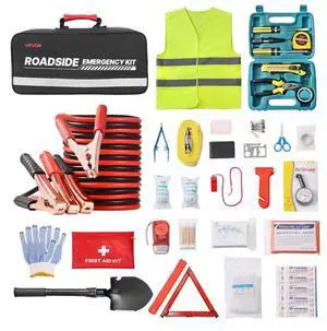 VEVOR 31 Pcs Car Emergency Kit with Medical Emergency First Aid Kit for Vehicles